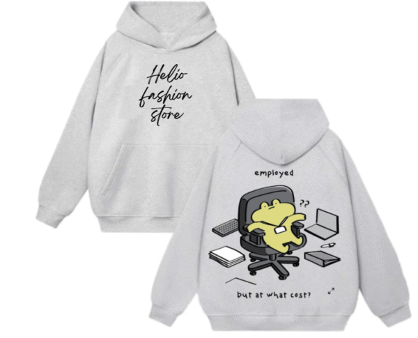 Hoodie Fashion Store Xám Họa Tiết Con Ếch